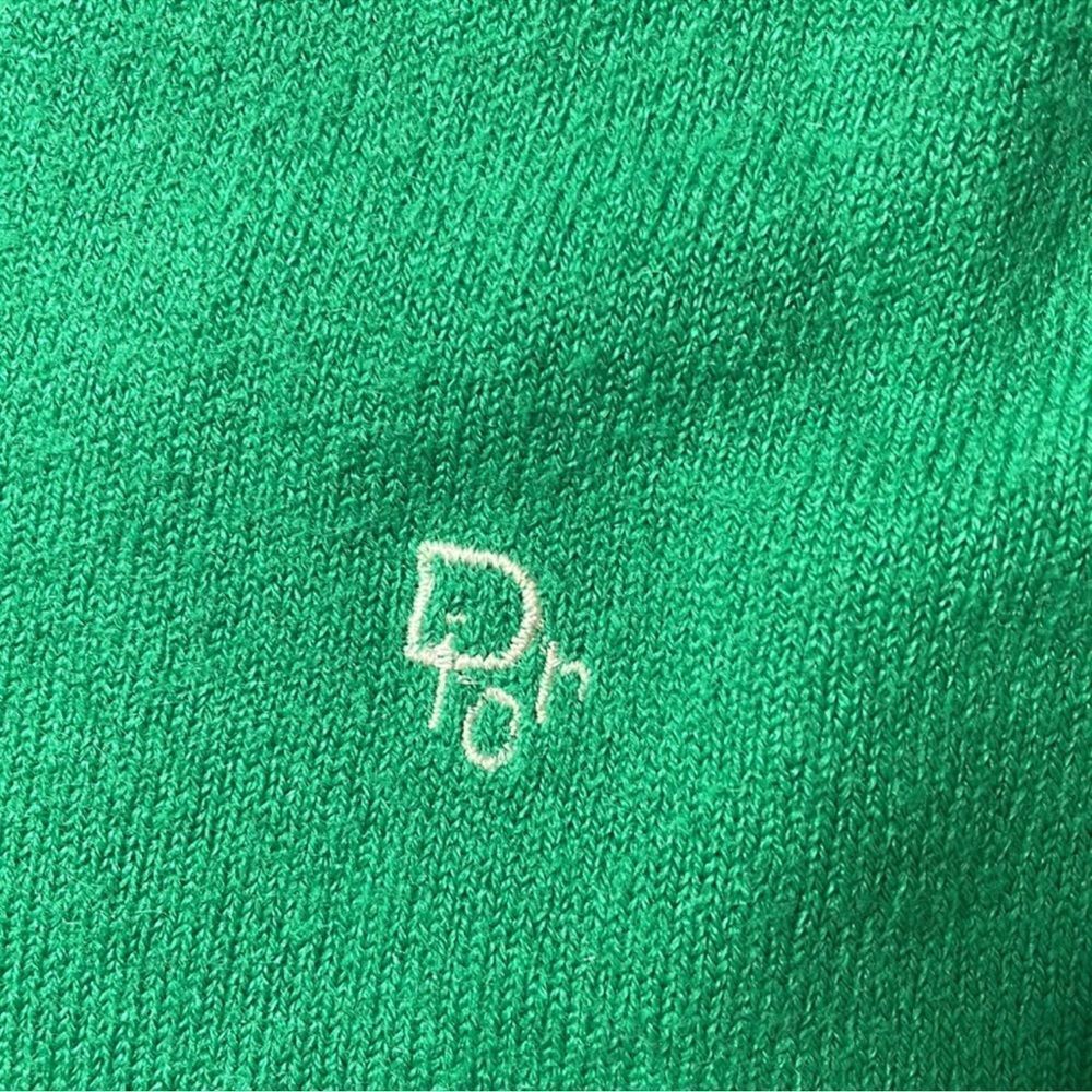 Christian Dior 100% acrylic logo v-neck pullover sweater‎ EUC C29 - Picture 2 of 4